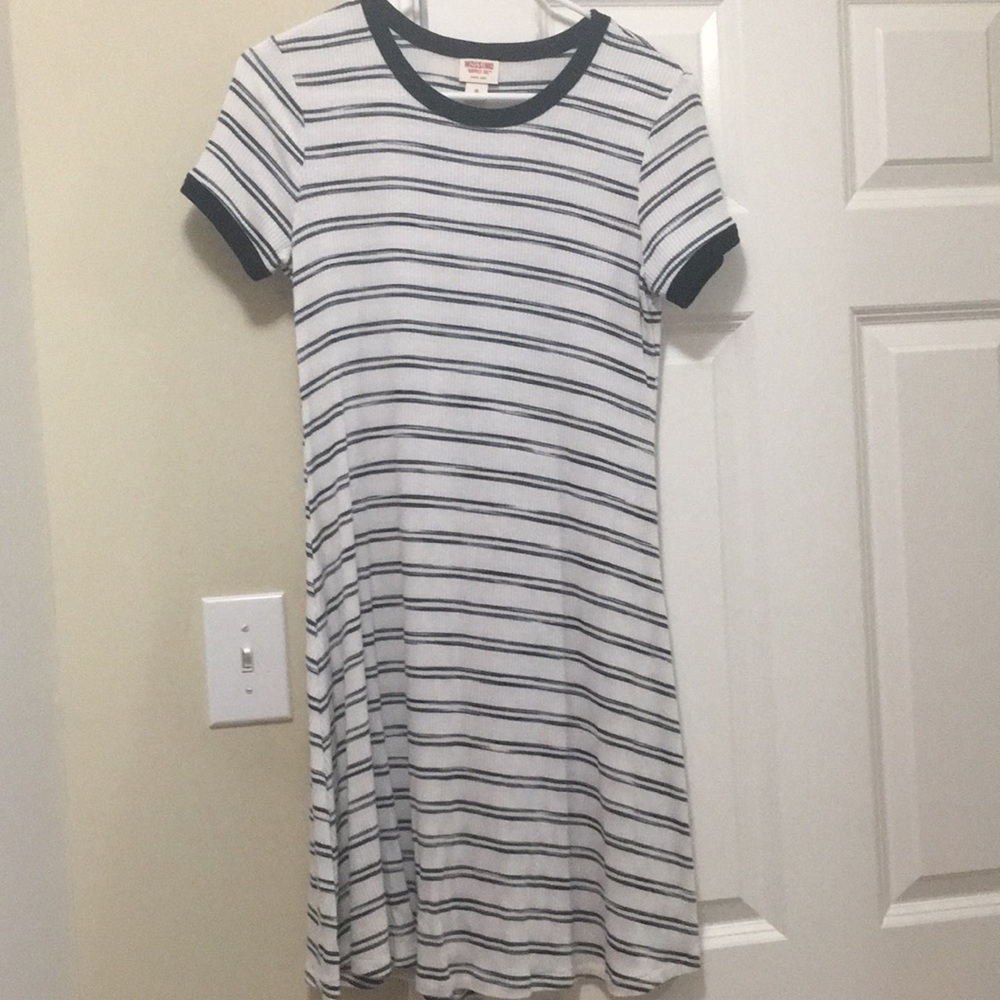 White and Black Striped Dress- BUY 2 GET 1 FREE!!